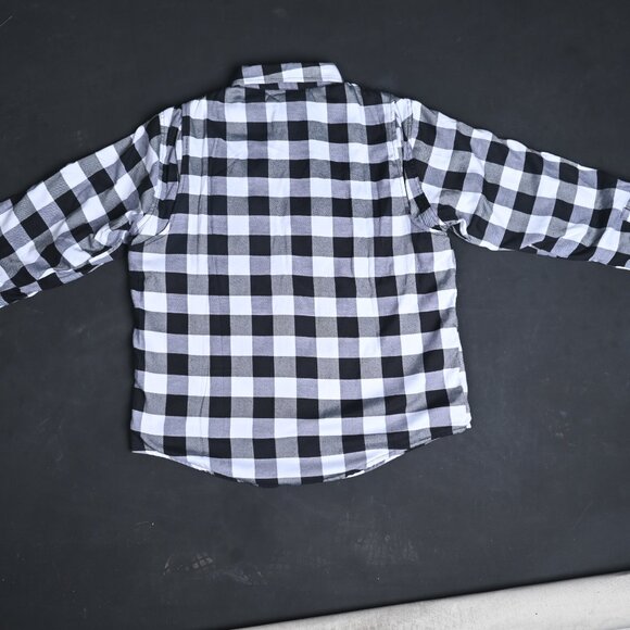 RIDERACT® Men Motorcycle Shirt Black And White Checked Shirt Bike Riding Shirt